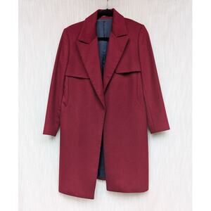 Duchess Clothier Portland Burgundy Long Wool Coat